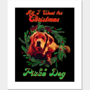 Lucky the Christmas Dog! Posters and Art